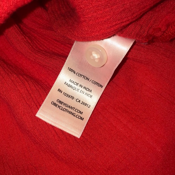 Obey Embroidered Plunge Top - Picture 5 of 6